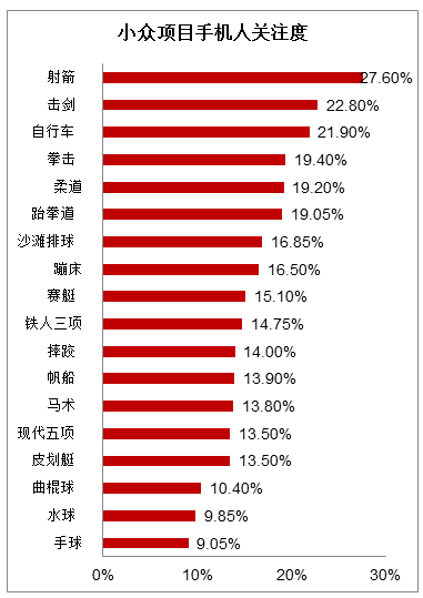伦敦奥运小众化项目关注度