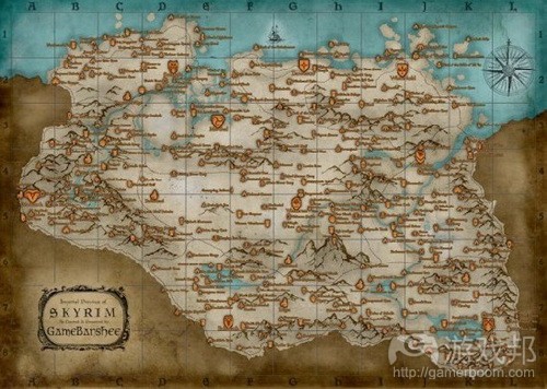 Skyrim Map All Locations from gamasutra.com