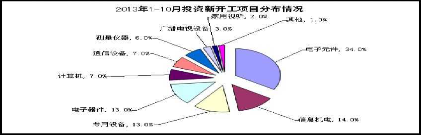 2013年1-10月电子信息产业固定资产投资情况