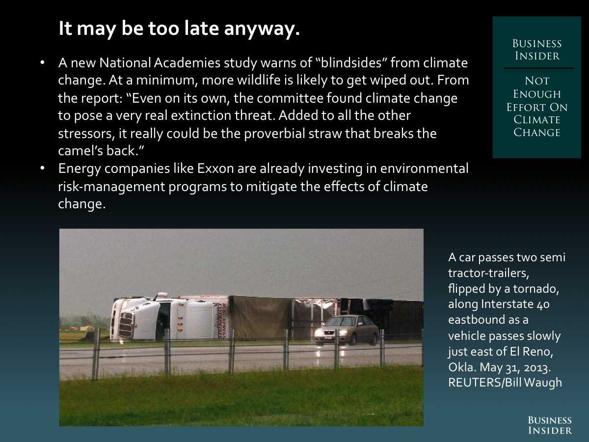 7.  Not Enough Effort On Climate Change