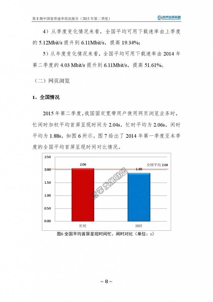 中国宽带速率状况报告-第08期（2015Q2）_000014
