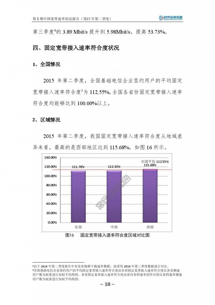 中国宽带速率状况报告-第08期（2015Q2）_000024