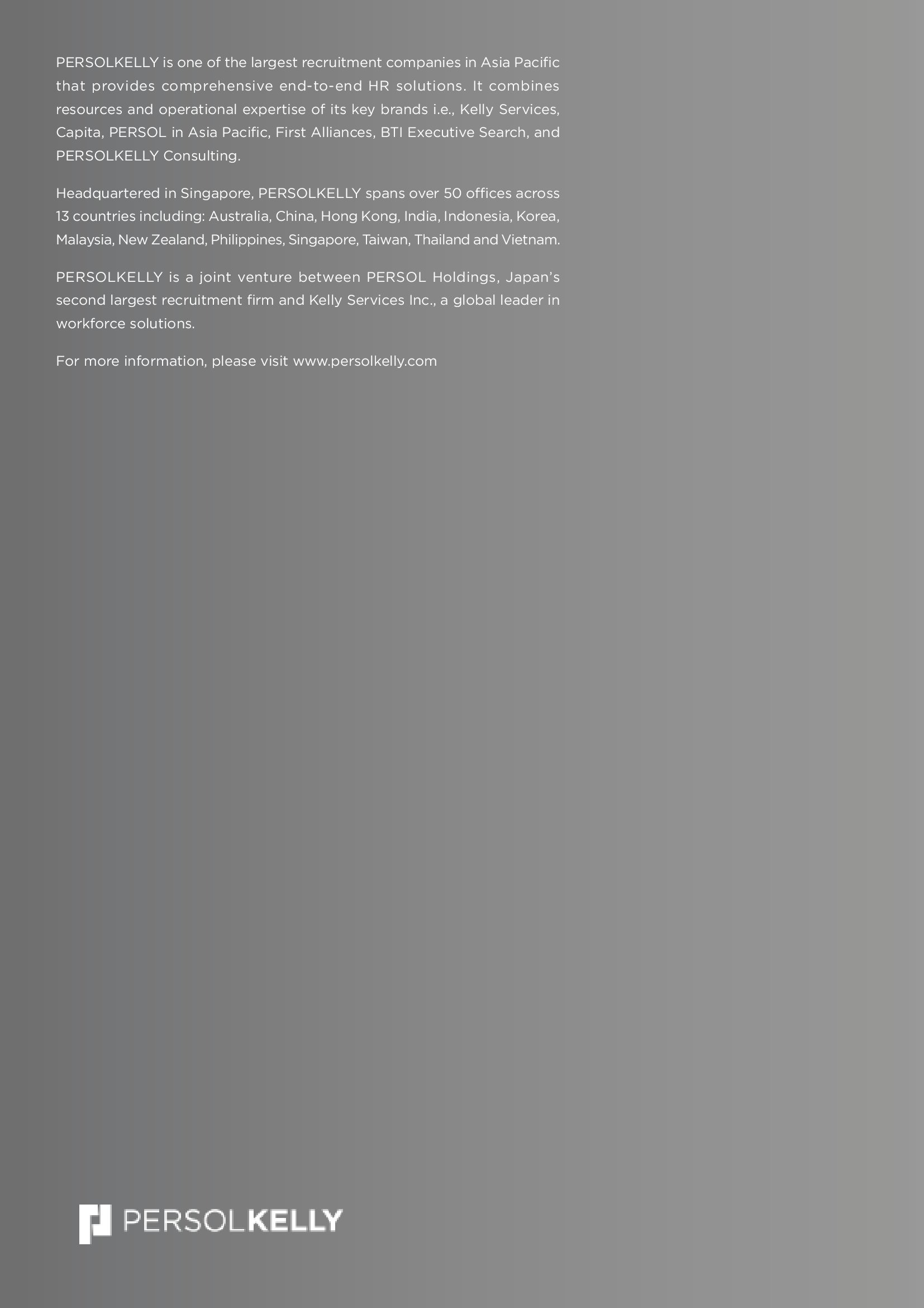 PERSOLKELLY:2018年亚太地区职场洞察报告