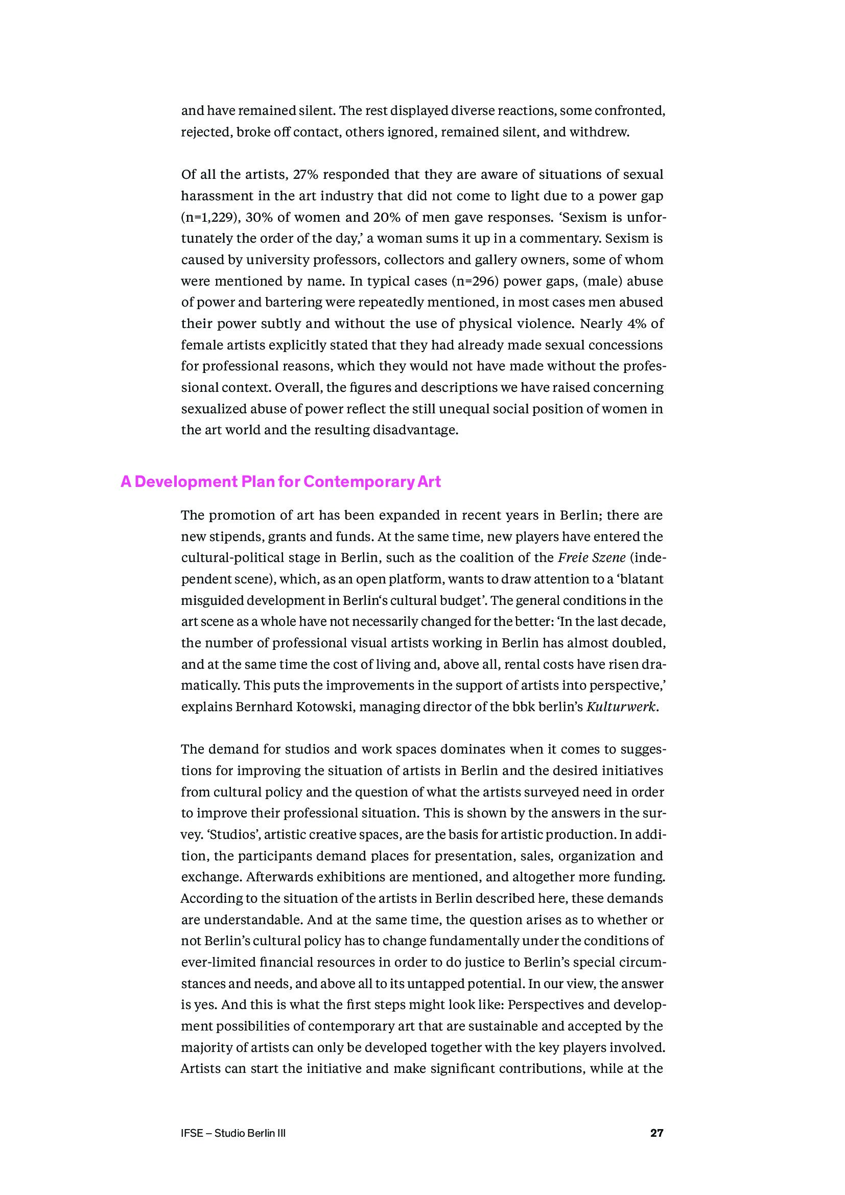 IFSE:2018年艺术家性别鸿沟调查报告