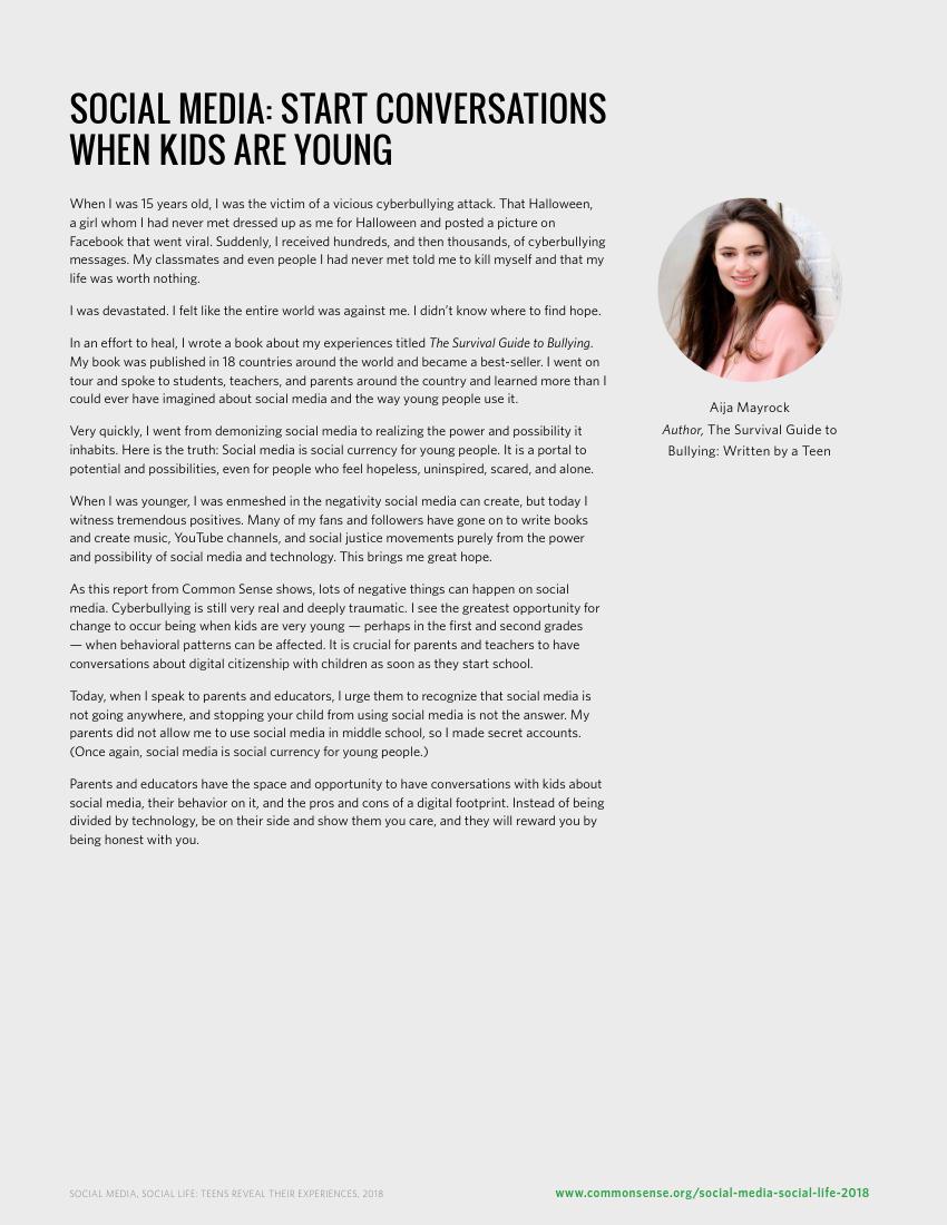 Common Sense:2018年美国社交媒体青少年用户研究报告