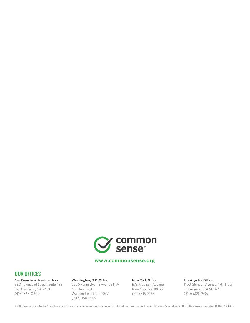 Common Sense:2018年美国社交媒体青少年用户研究报告