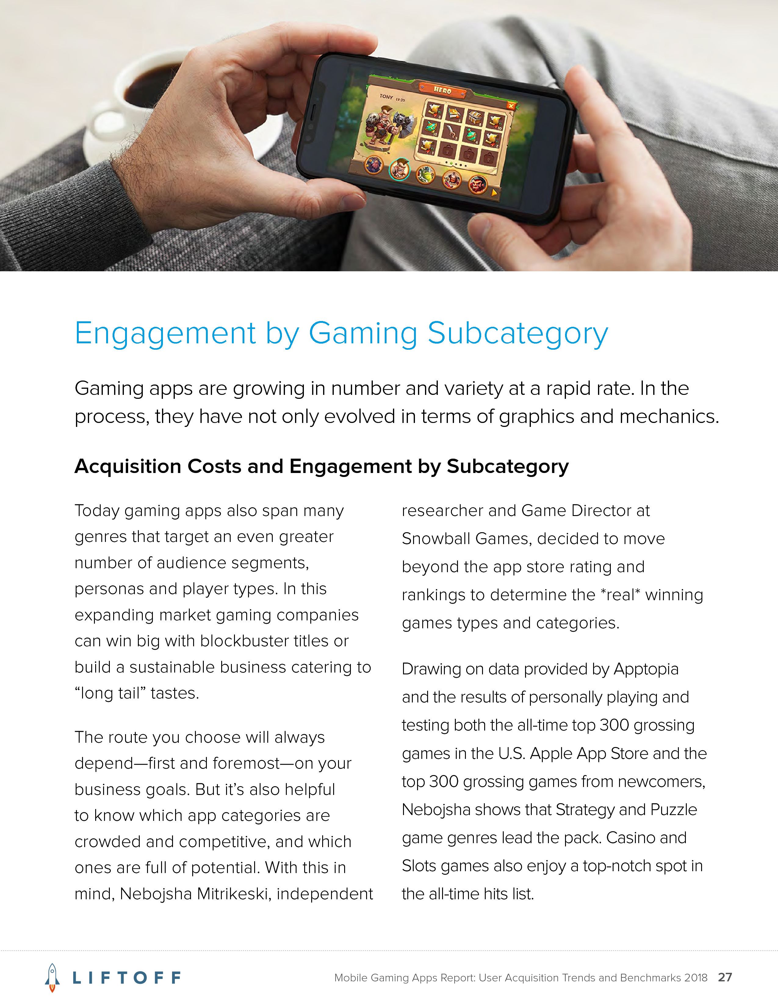 Liftoff:2018年手机游戏应用报告