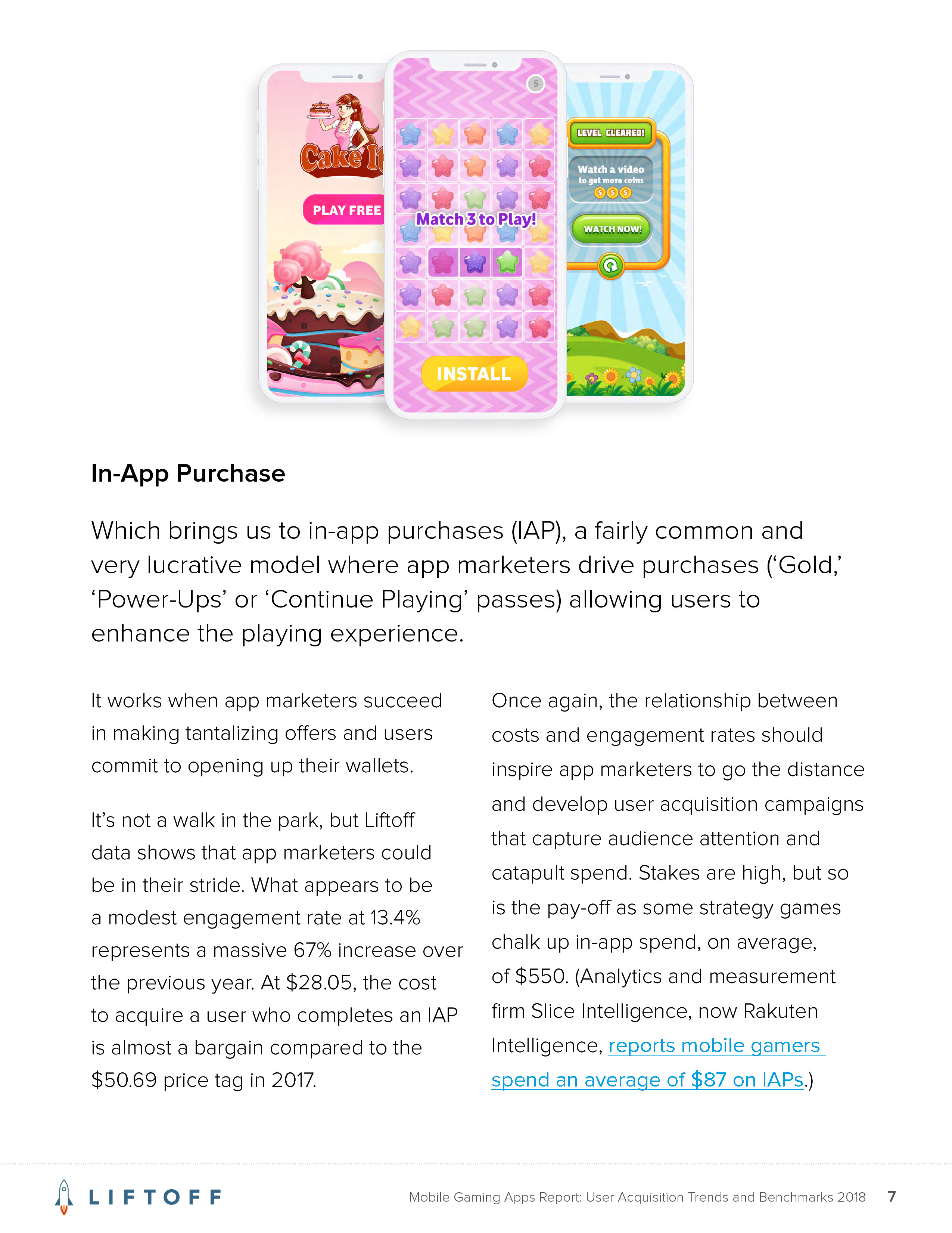 Liftoff:2018年手机游戏应用报告