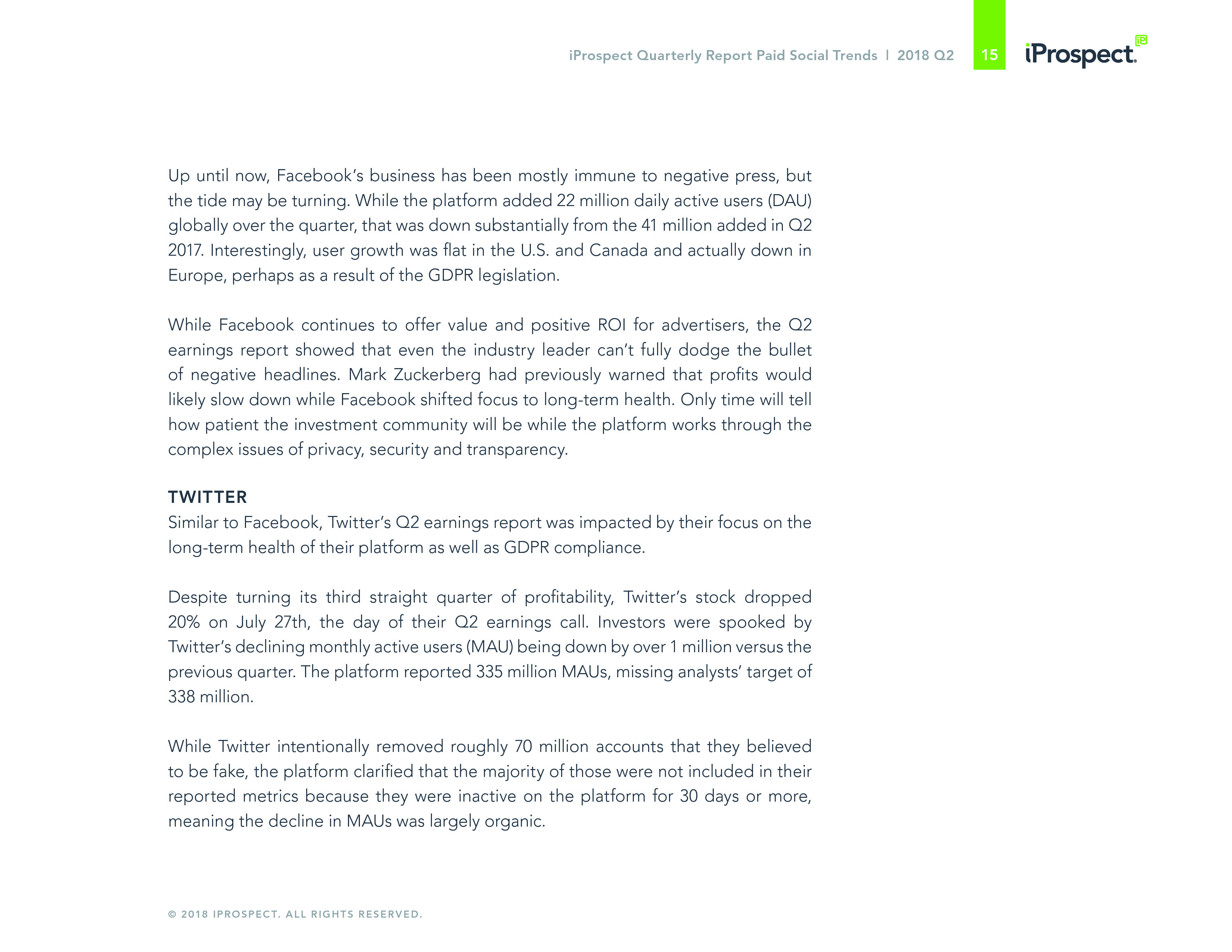 iProspect：2018年Q2社交媒体付费广告趋势报告