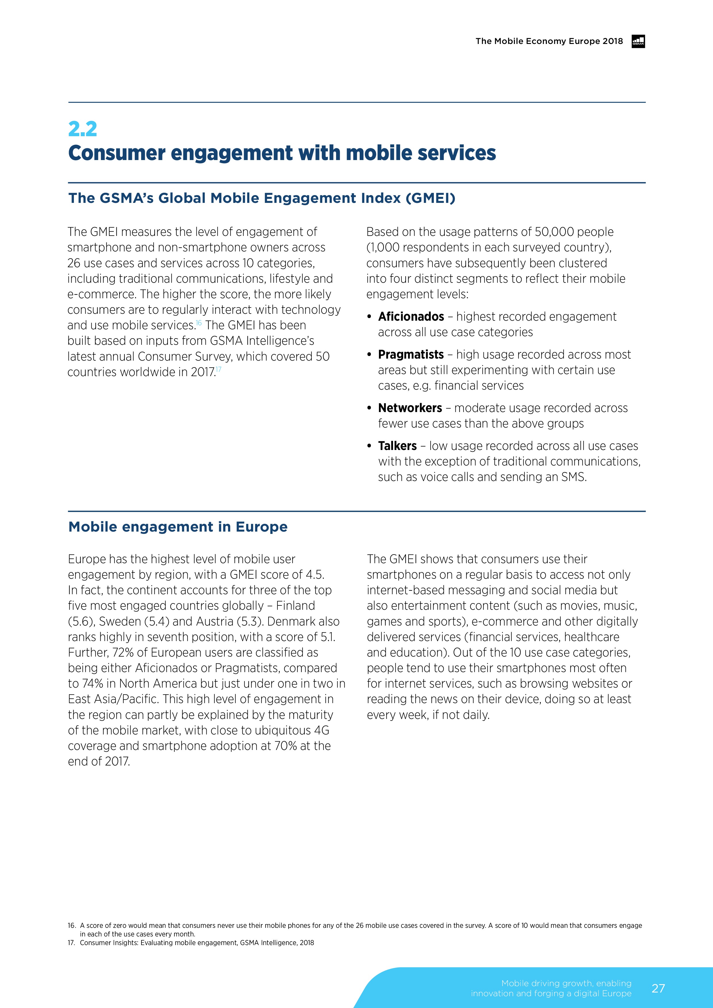 GSMA:2018年欧洲移动经济报告