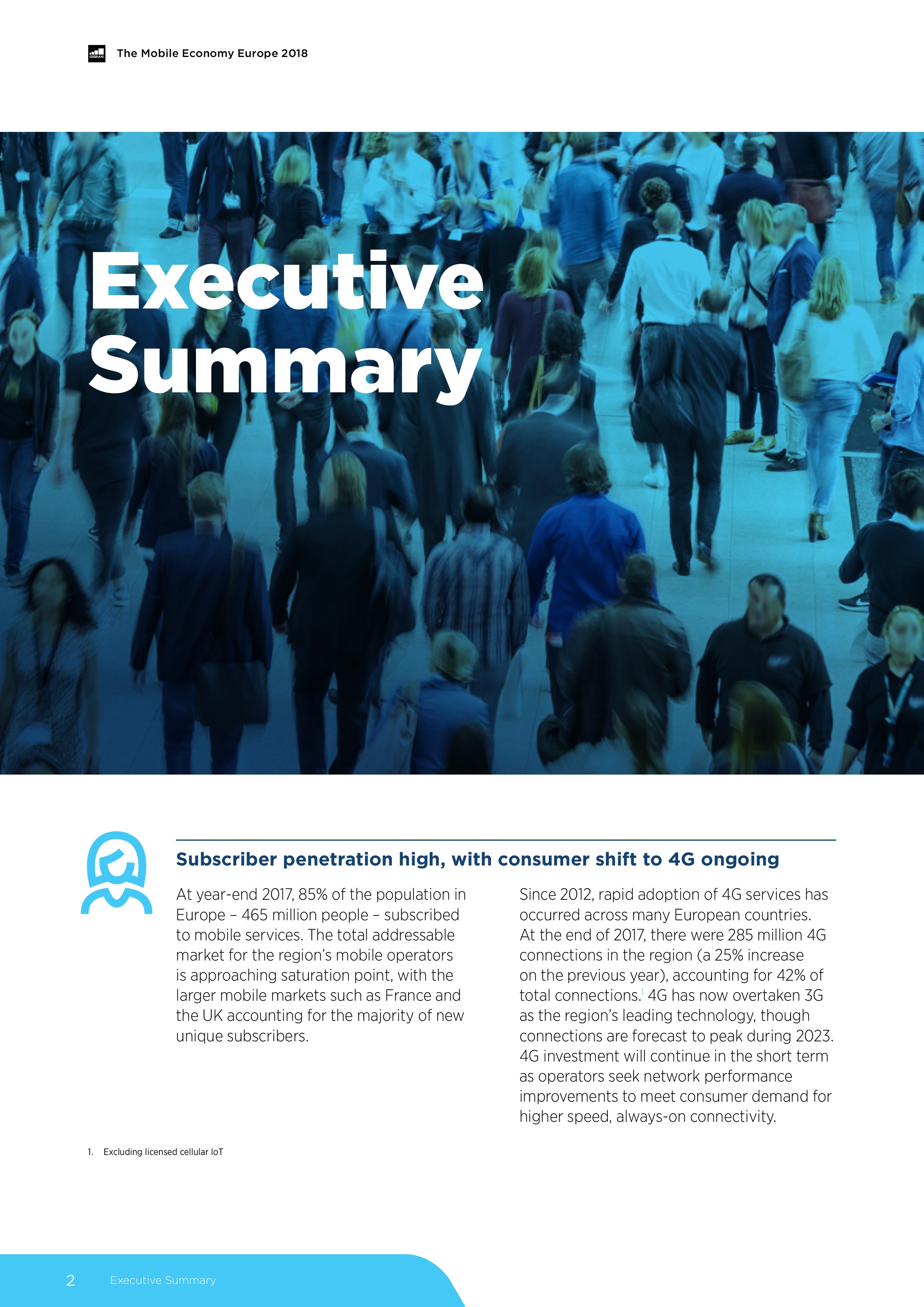 GSMA:2018年欧洲移动经济报告