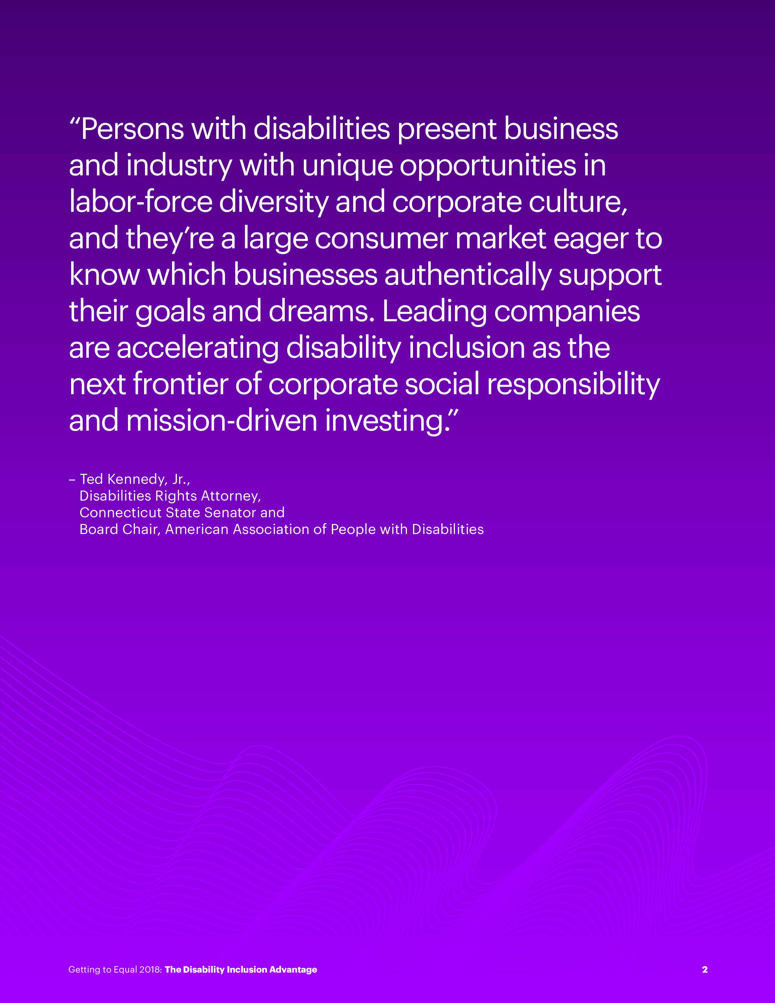 争取平等：残疾人融合优势报告