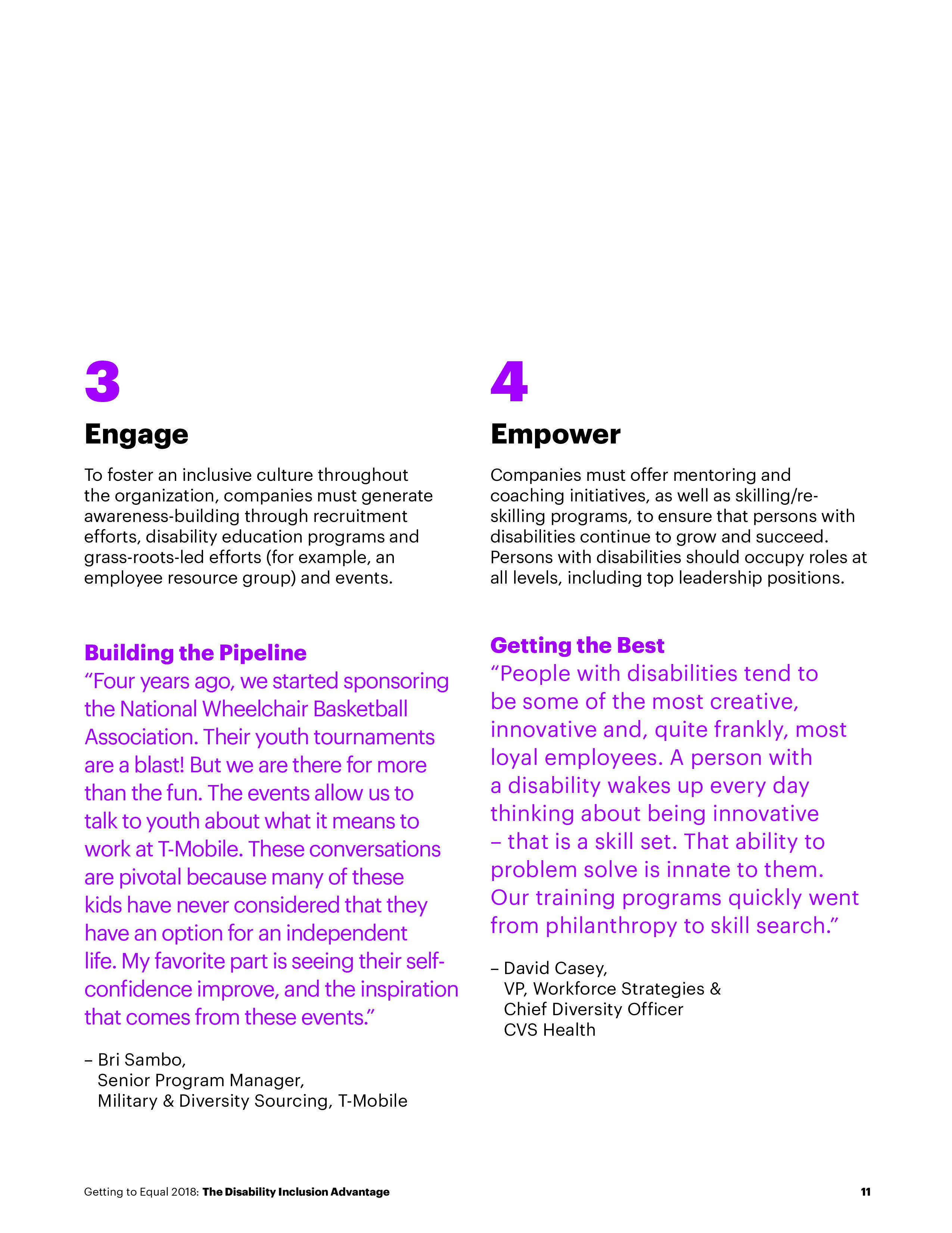 争取平等：残疾人融合优势报告