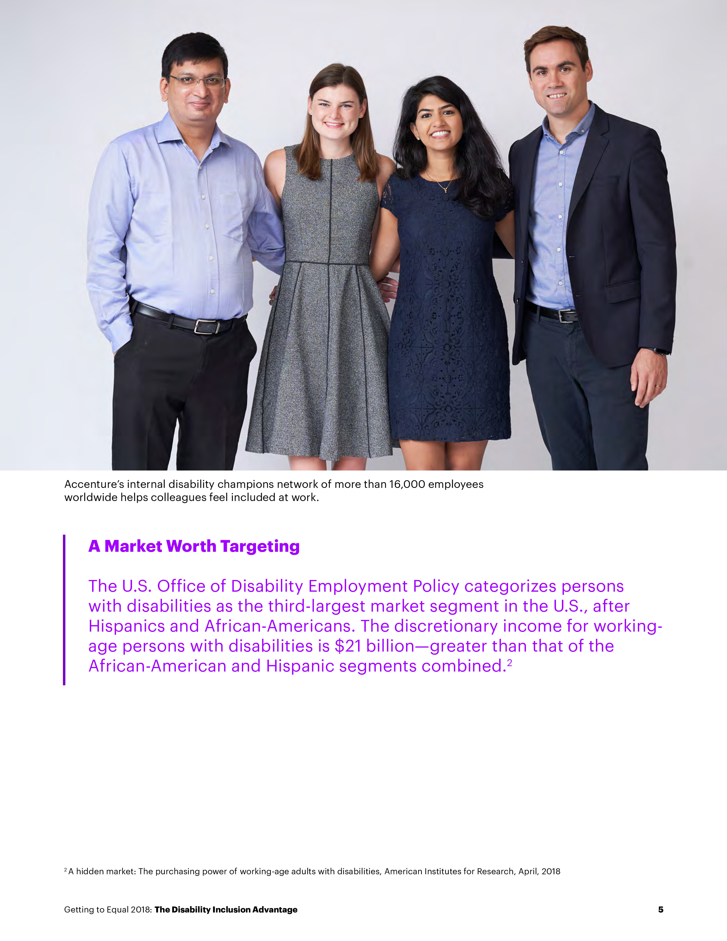 争取平等：残疾人融合优势报告