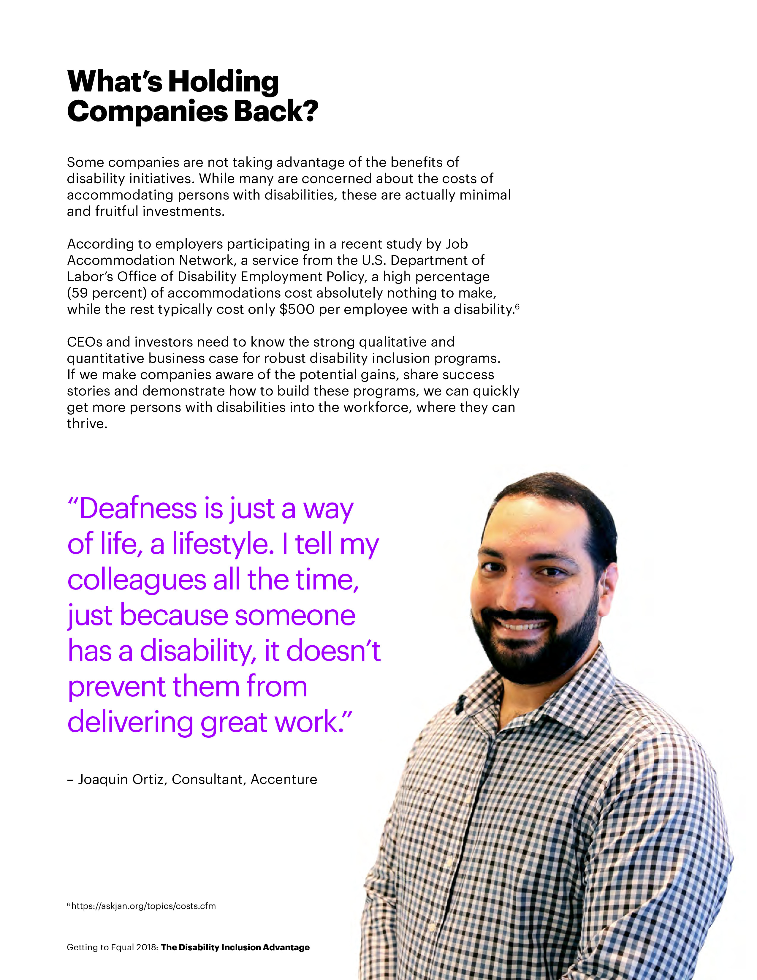 争取平等：残疾人融合优势报告