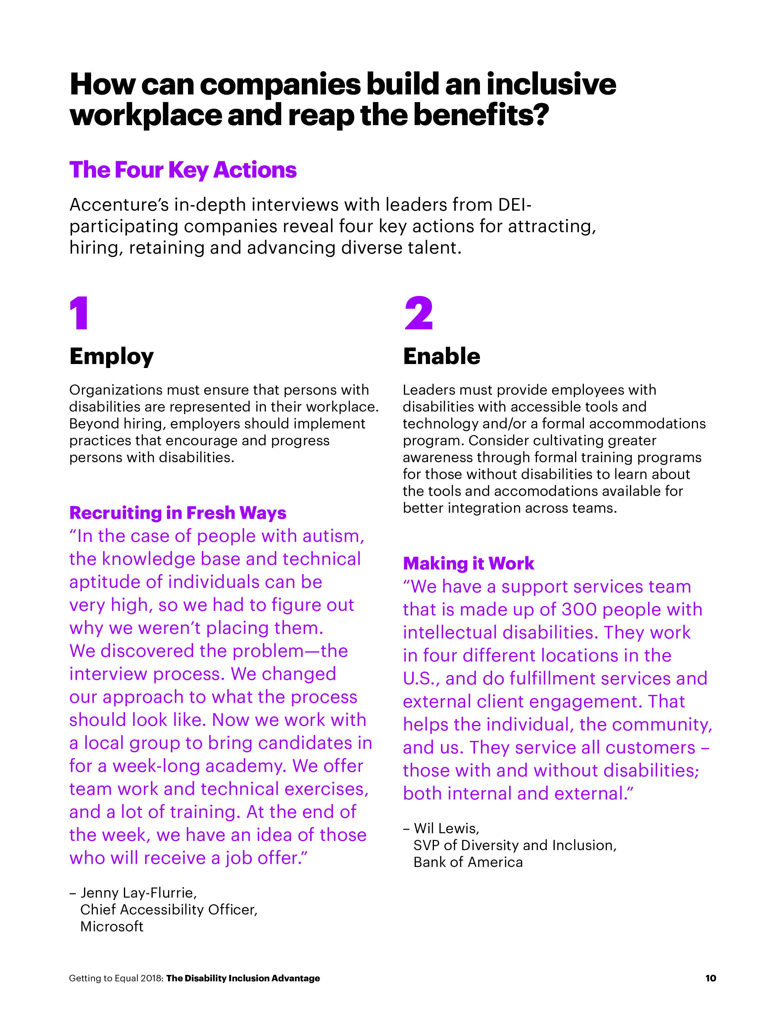 争取平等：残疾人融合优势报告