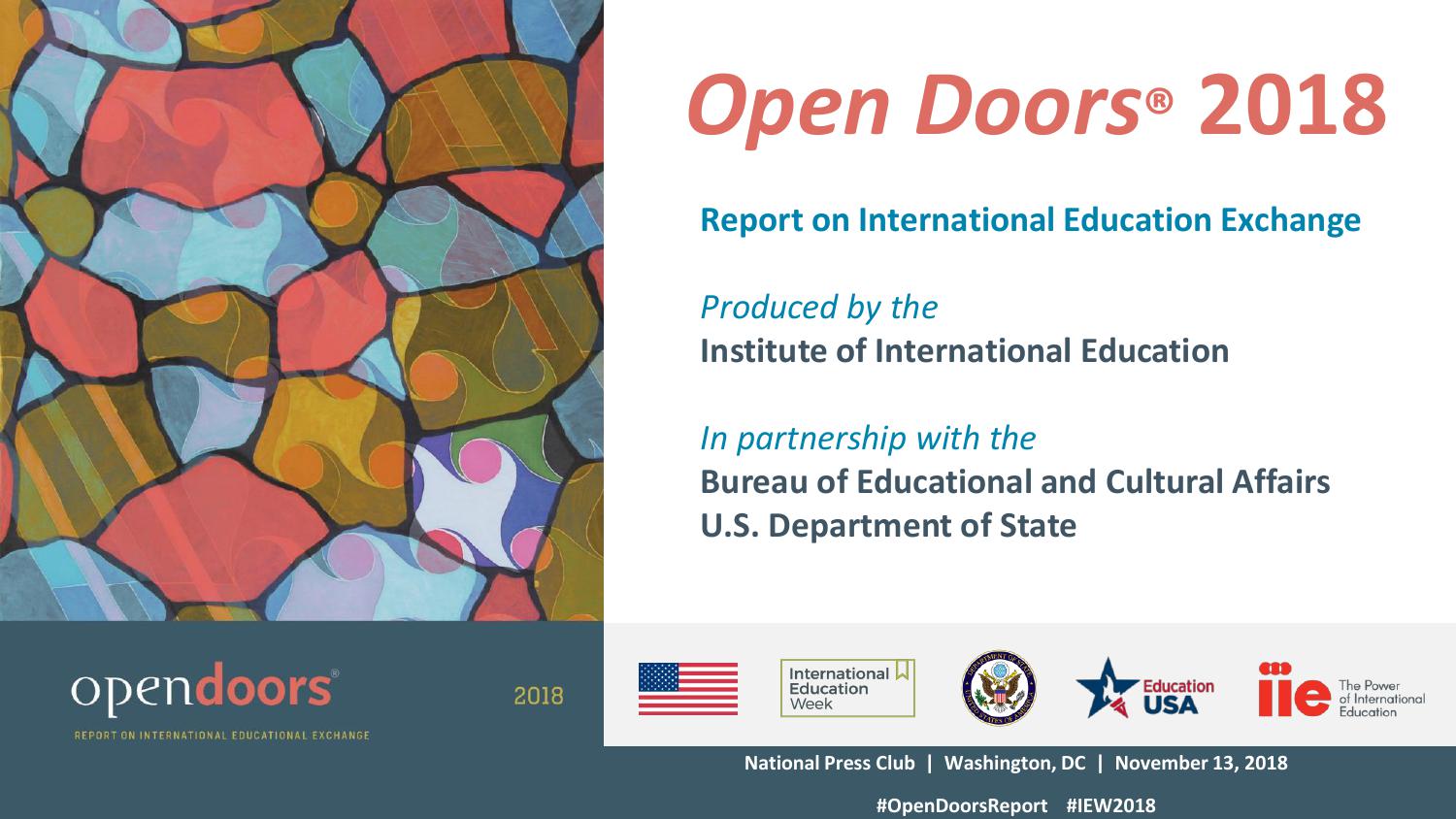 美国国际教育协会:2018门户开放报告