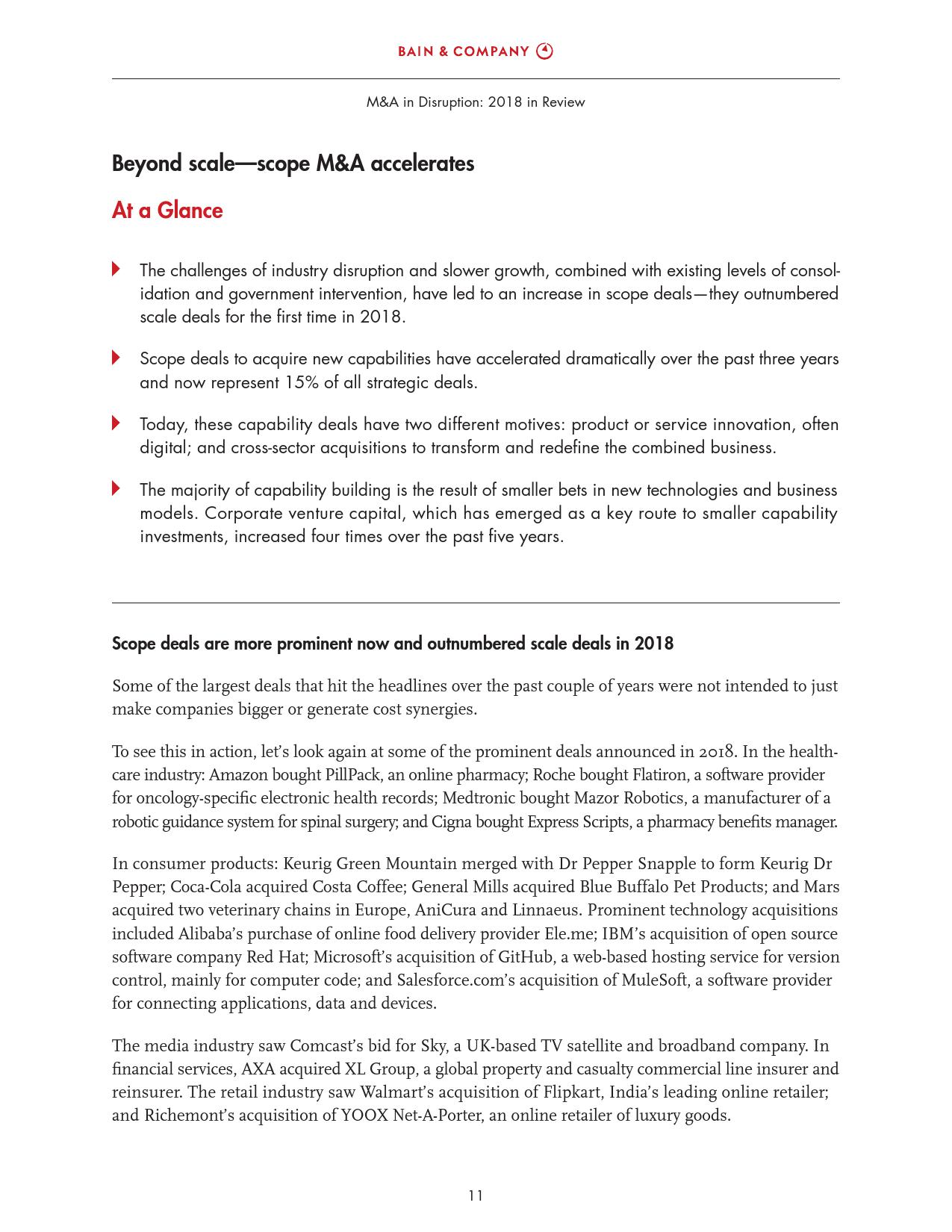 贝恩咨询:2018全球并购市场年度报告