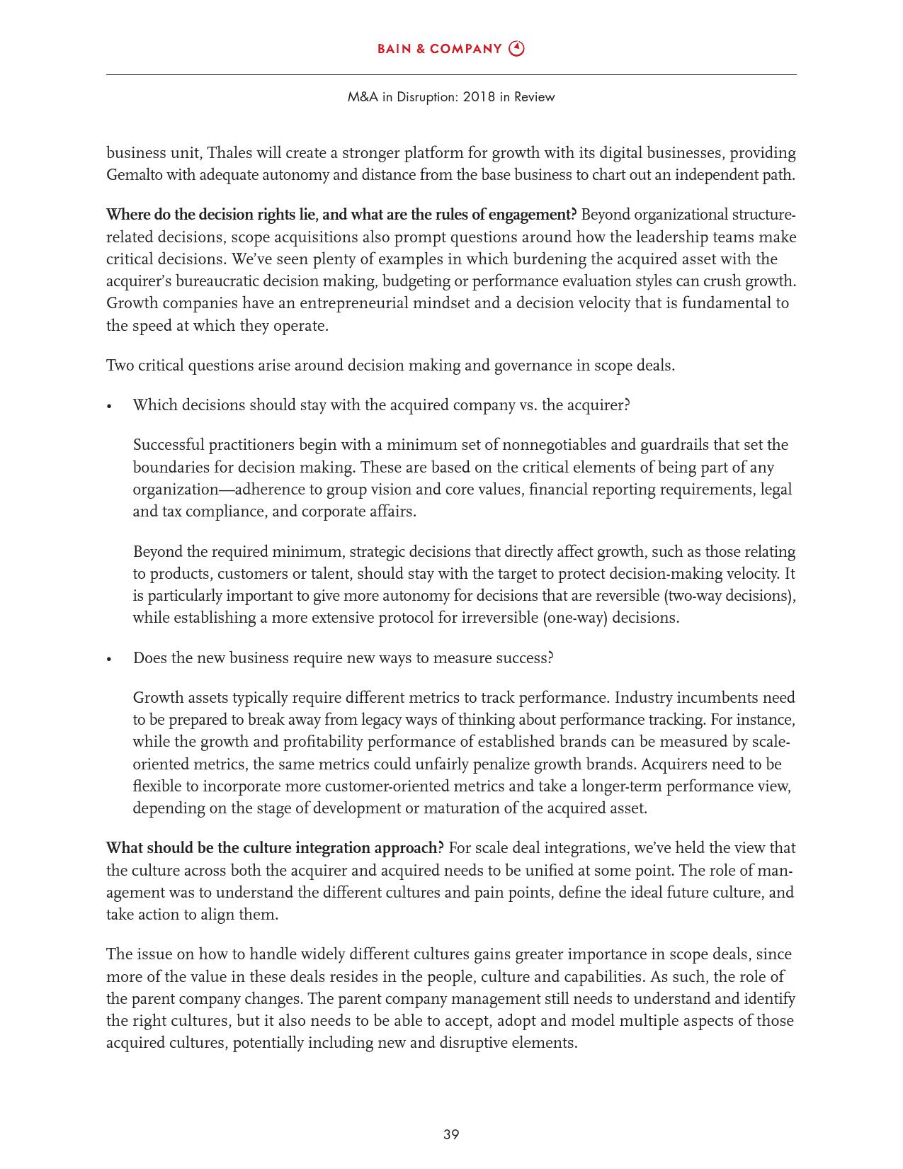 贝恩咨询:2018全球并购市场年度报告