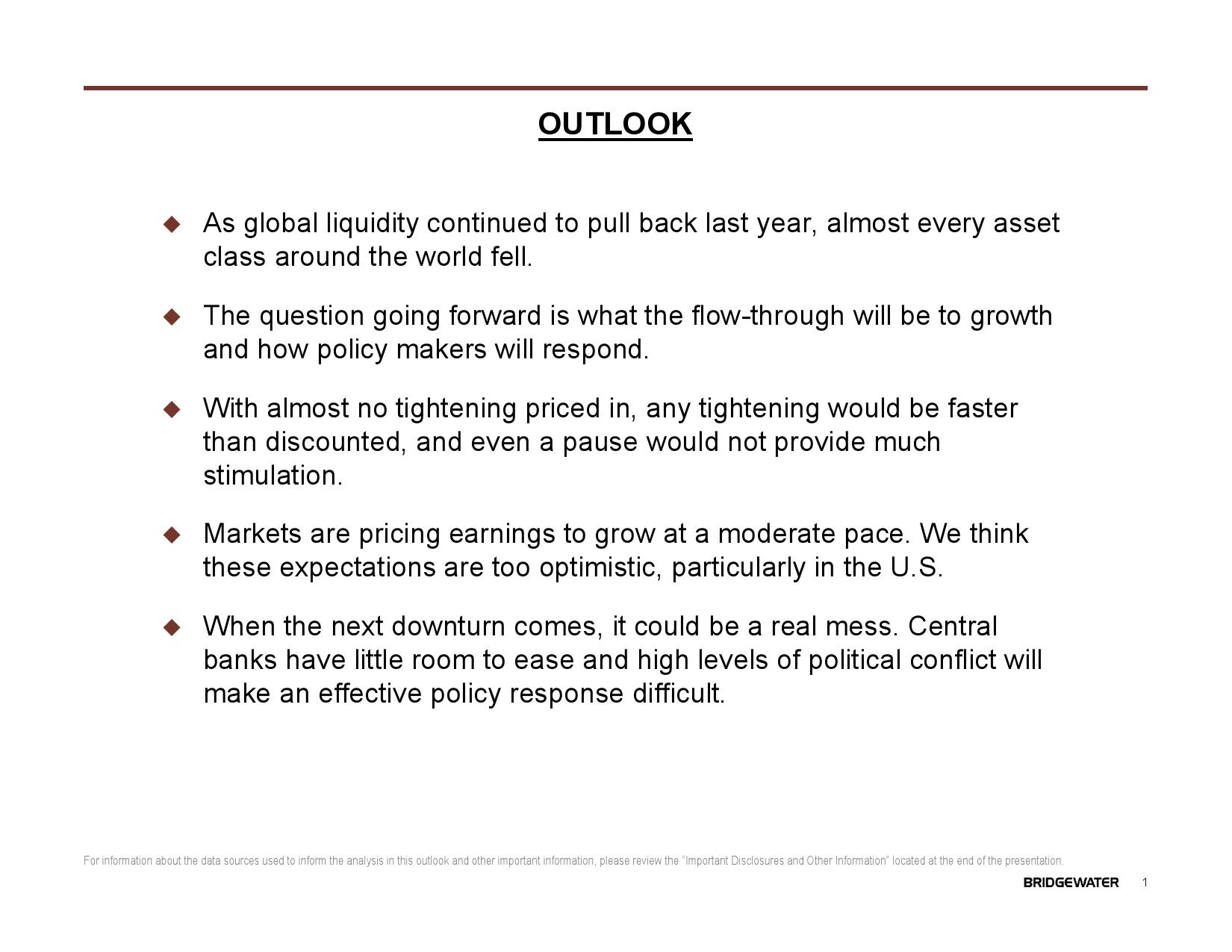 桥水:2019全球展望