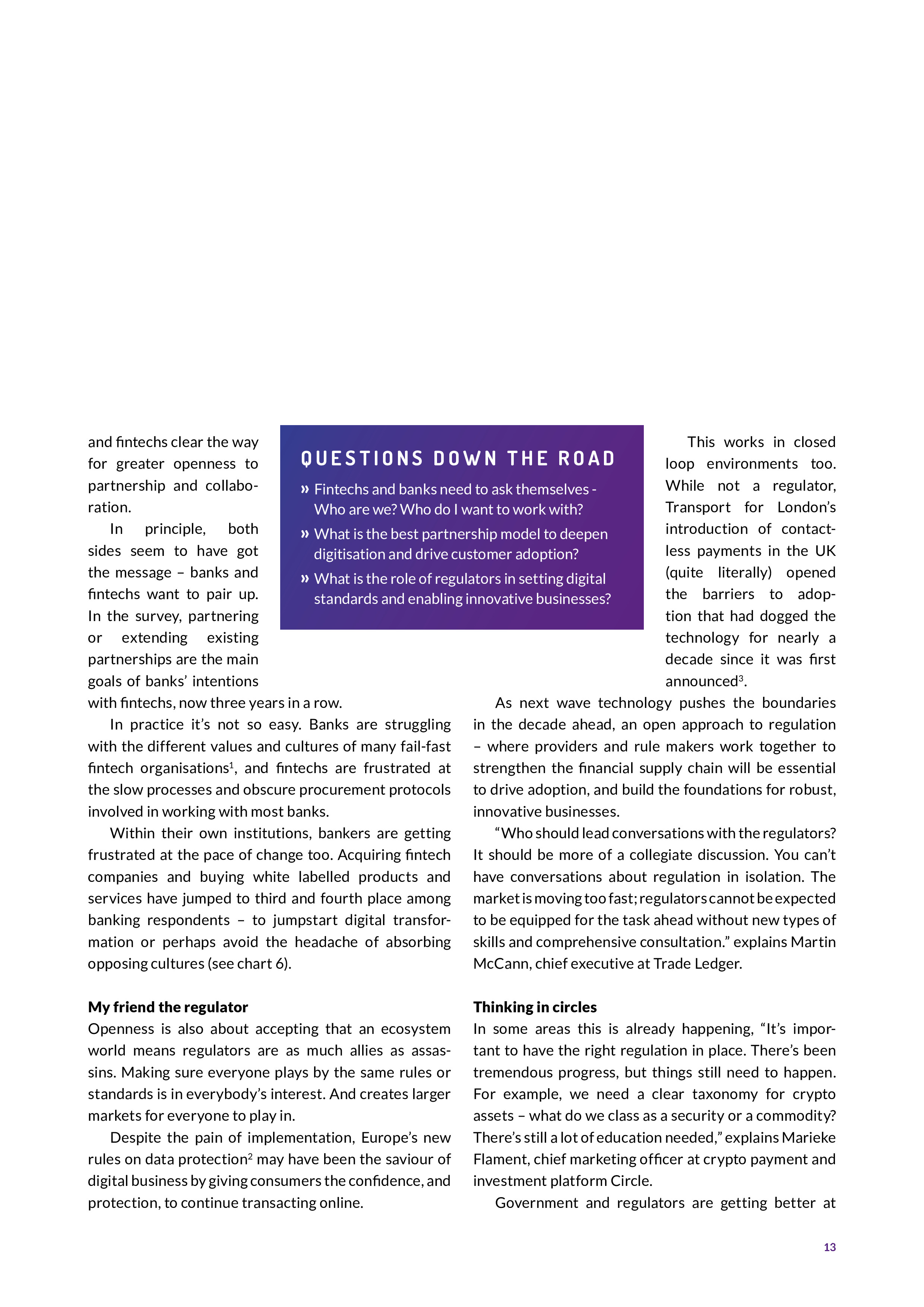 消除障碍:金融科技的新路报告