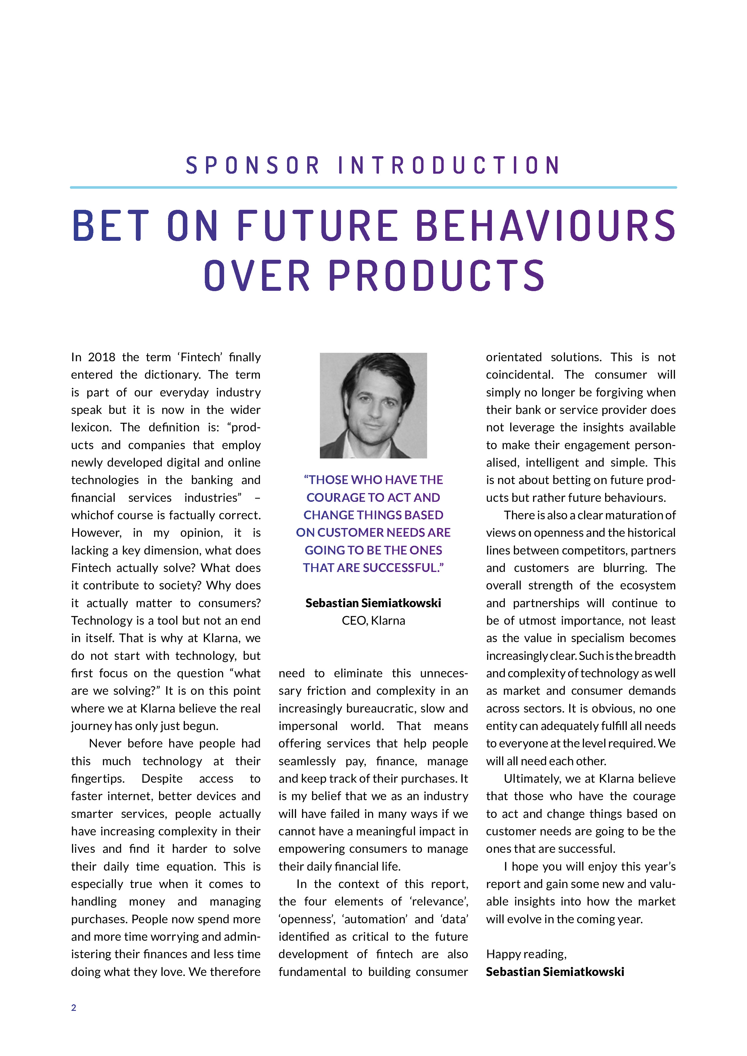 消除障碍:金融科技的新路报告