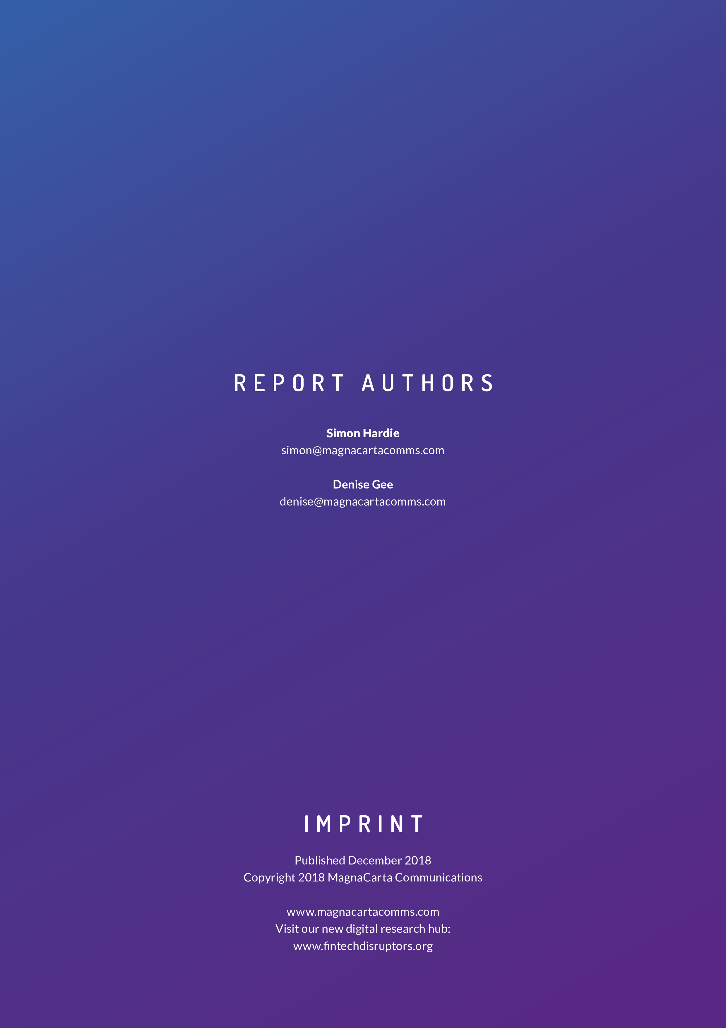 消除障碍:金融科技的新路报告