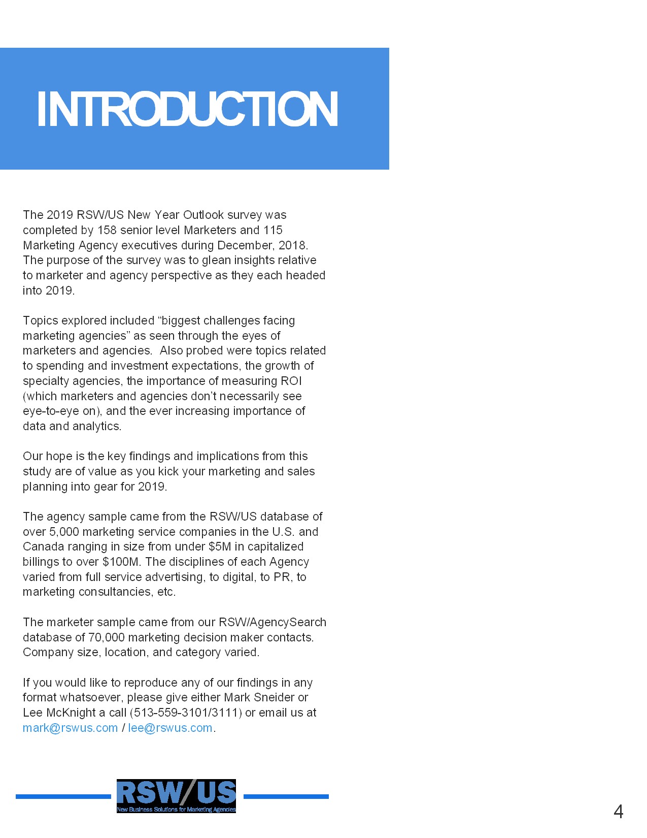 RSW/US:2019年营销概览