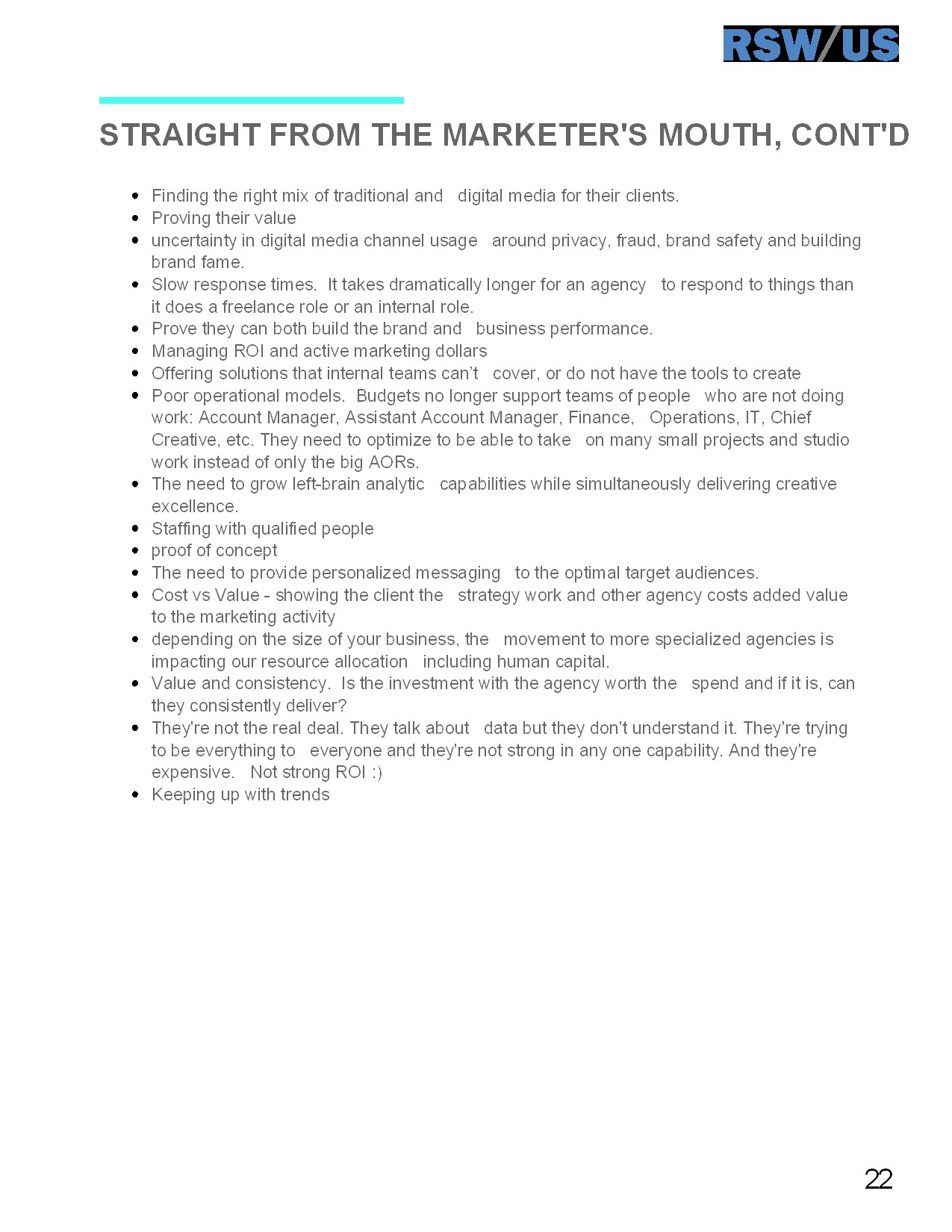 RSW/US:2019年营销概览