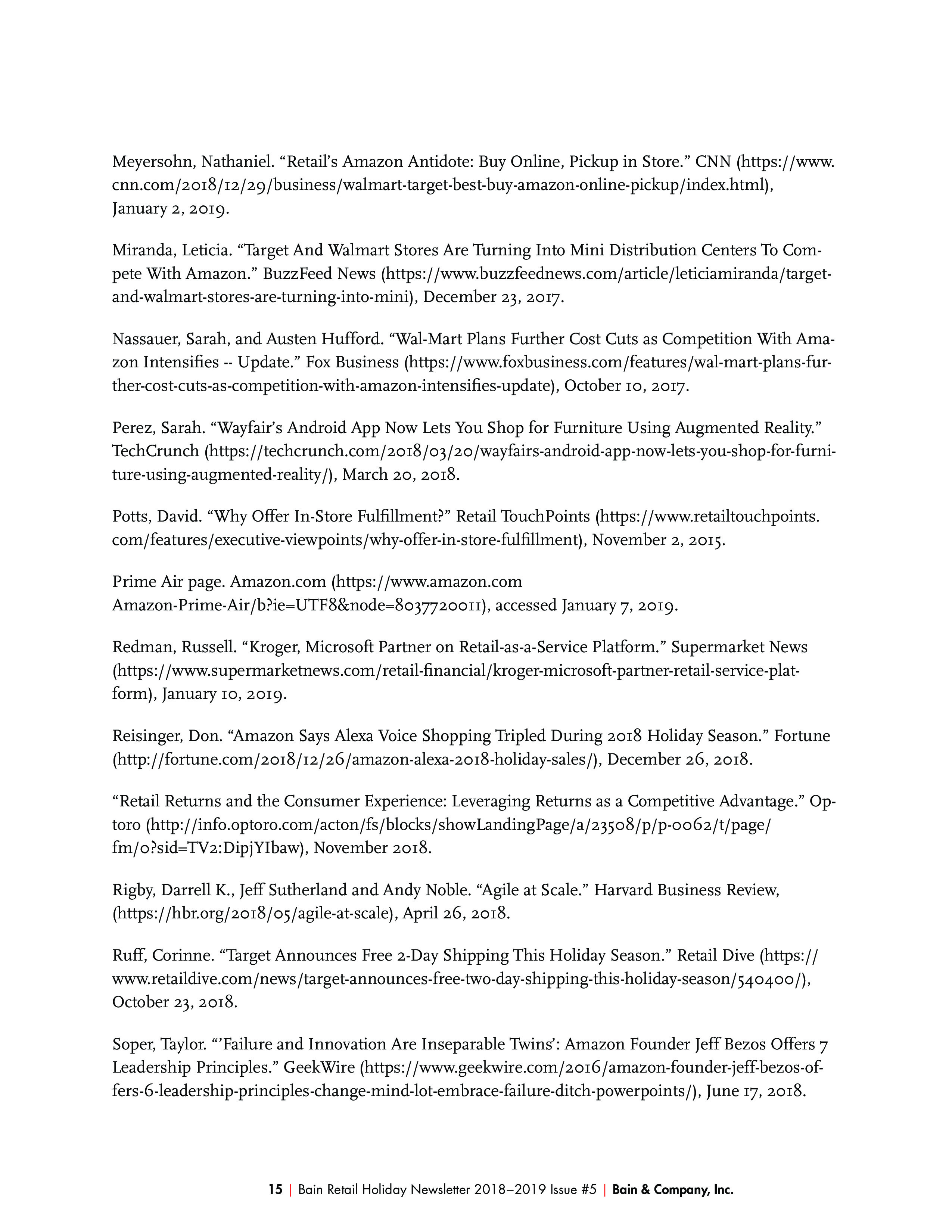 贝恩咨询:2018年假日购物季零售业回顾报告