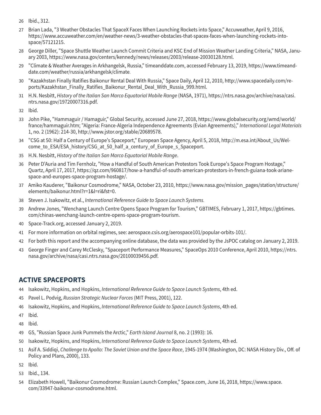 2019全球航天发射场报告