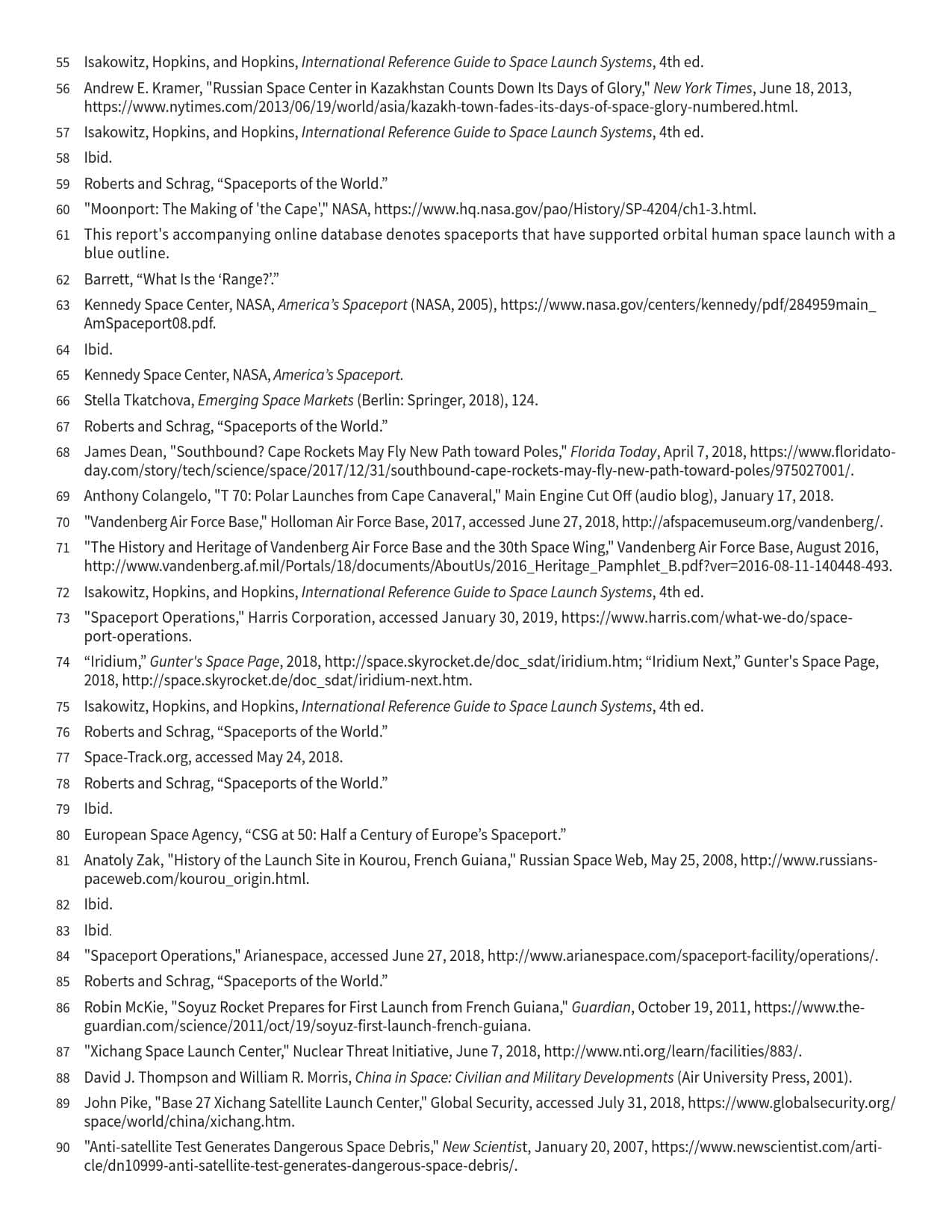 2019全球航天发射场报告