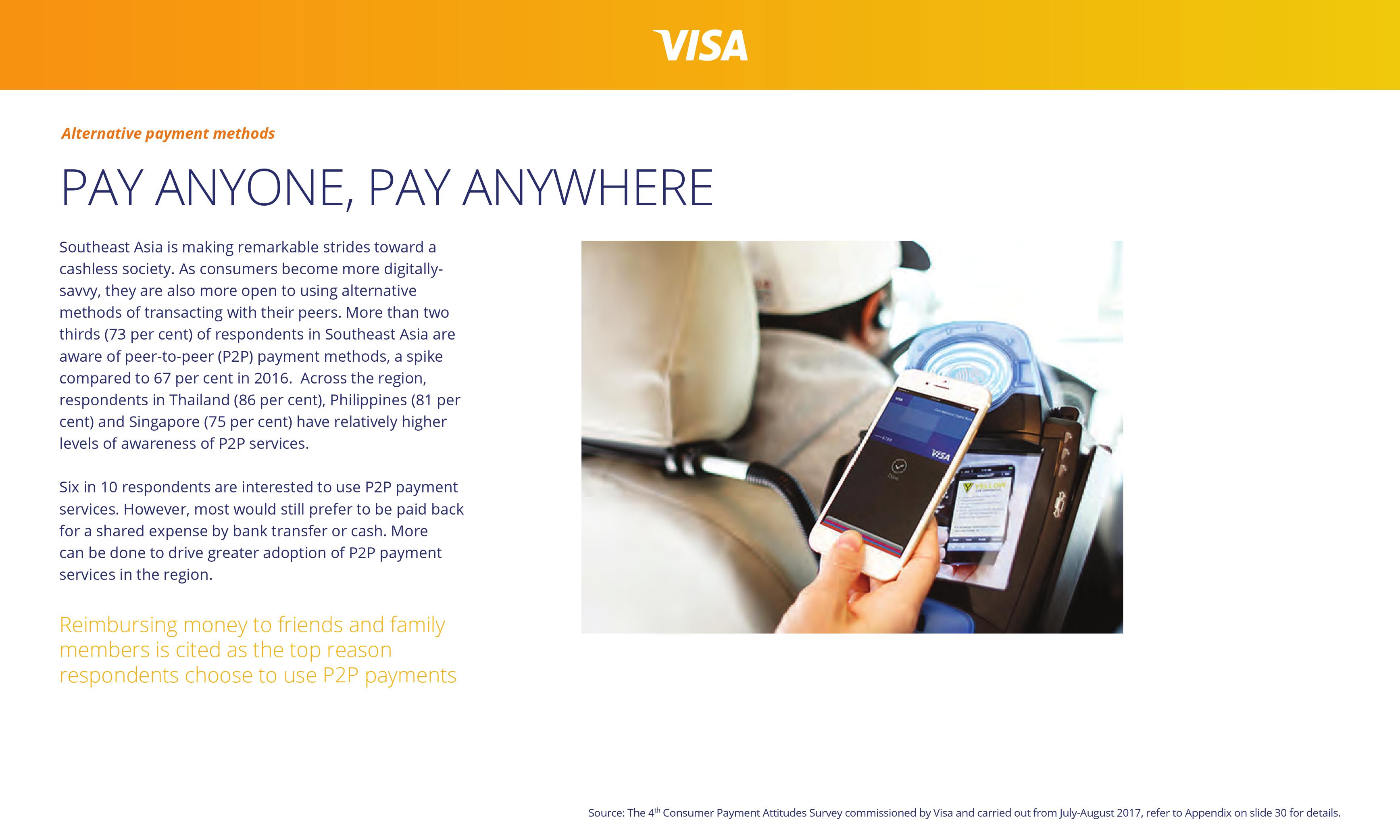 Visa：东南亚无现金消费用户调查报告