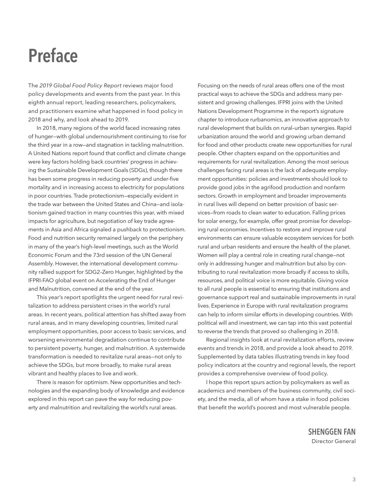 国际食物政策研究所:2019全球粮食政策报告(166页)