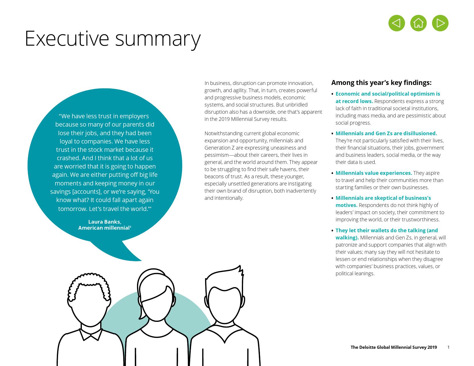 德勤咨询:2019年千禧一代调查报告