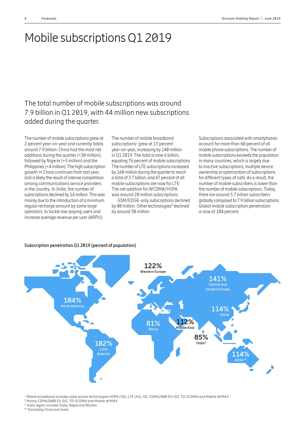爱立信：2019年第一季度移动报告