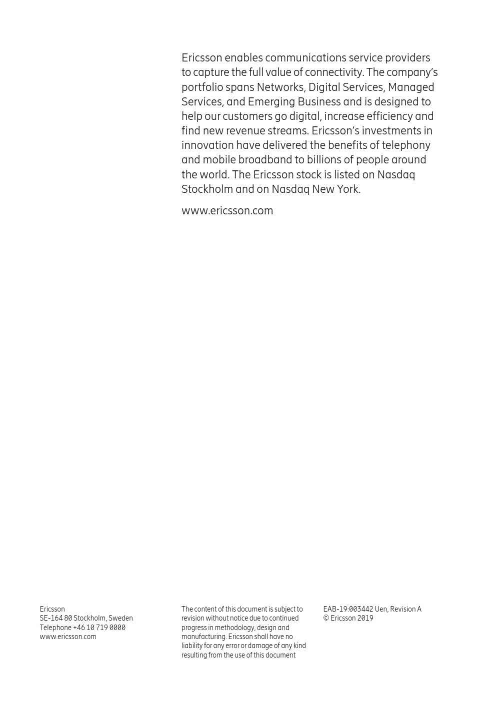 爱立信：2019年第一季度移动报告