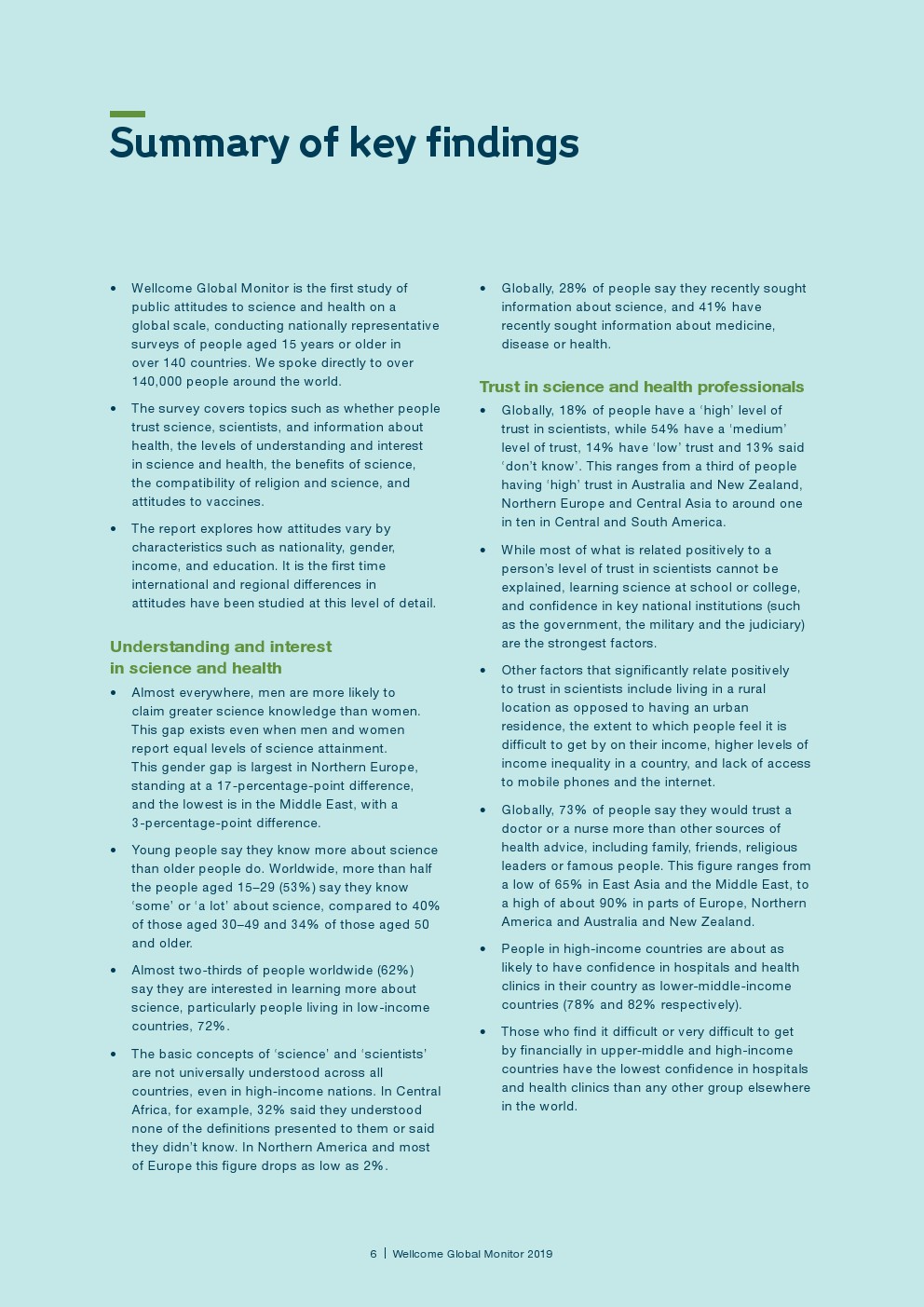 盖洛普：2018年全球科学和健康报告