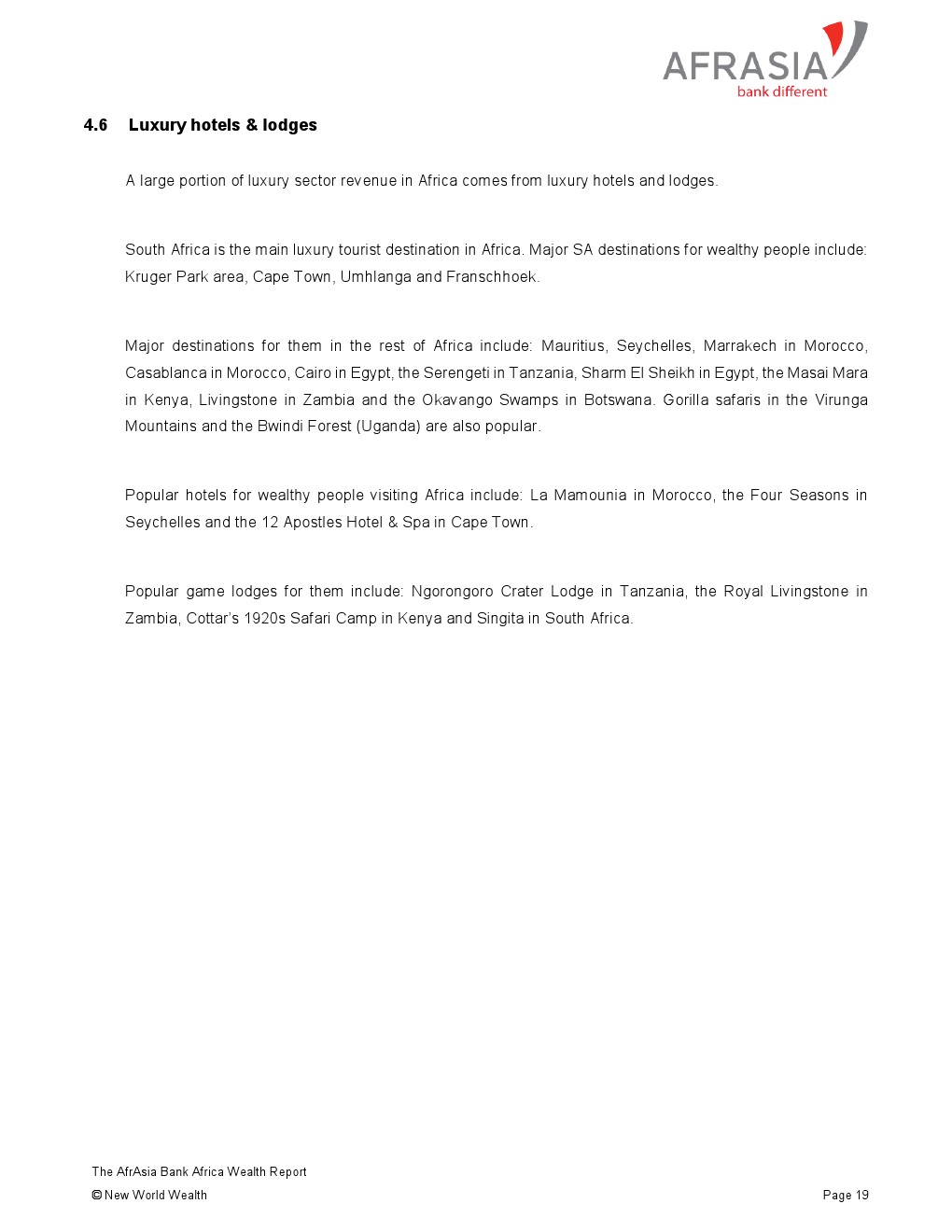 亚非银行:2018年非洲财富报告