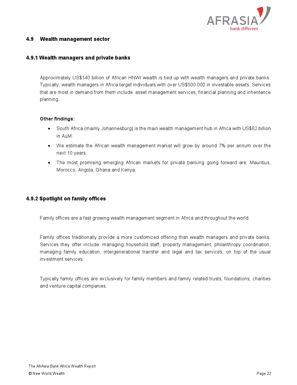 亚非银行:2018年非洲财富报告