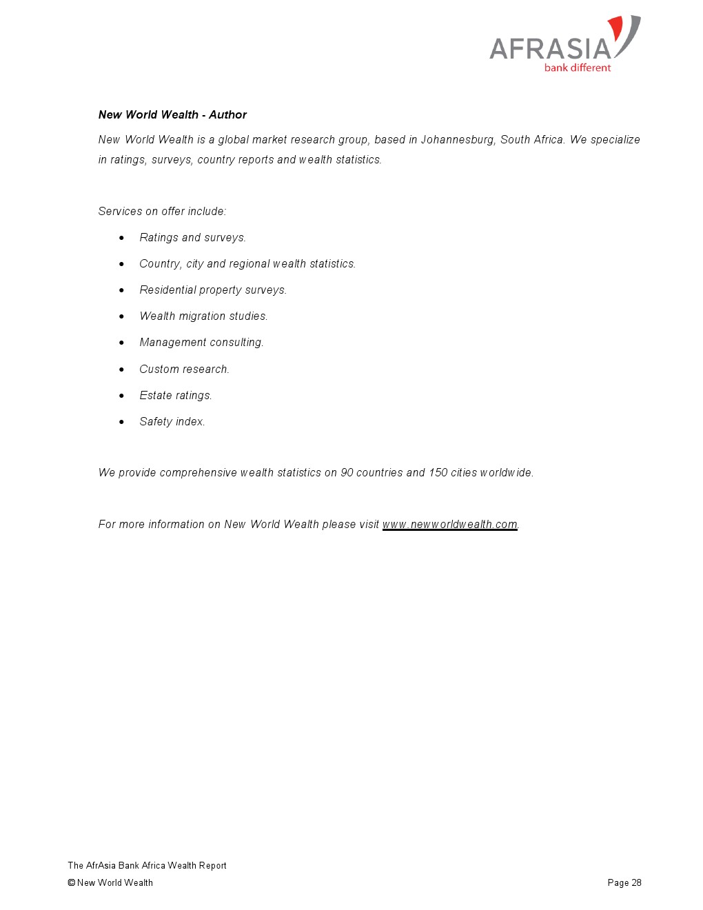 亚非银行:2018年非洲财富报告