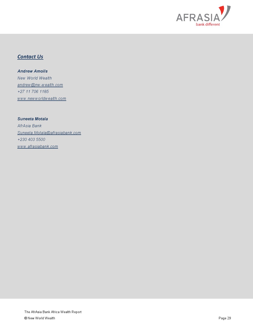 亚非银行:2018年非洲财富报告