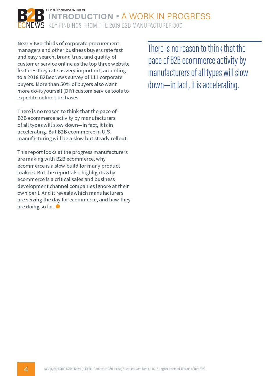 B2BecNews：2019年B2B制造商300调查