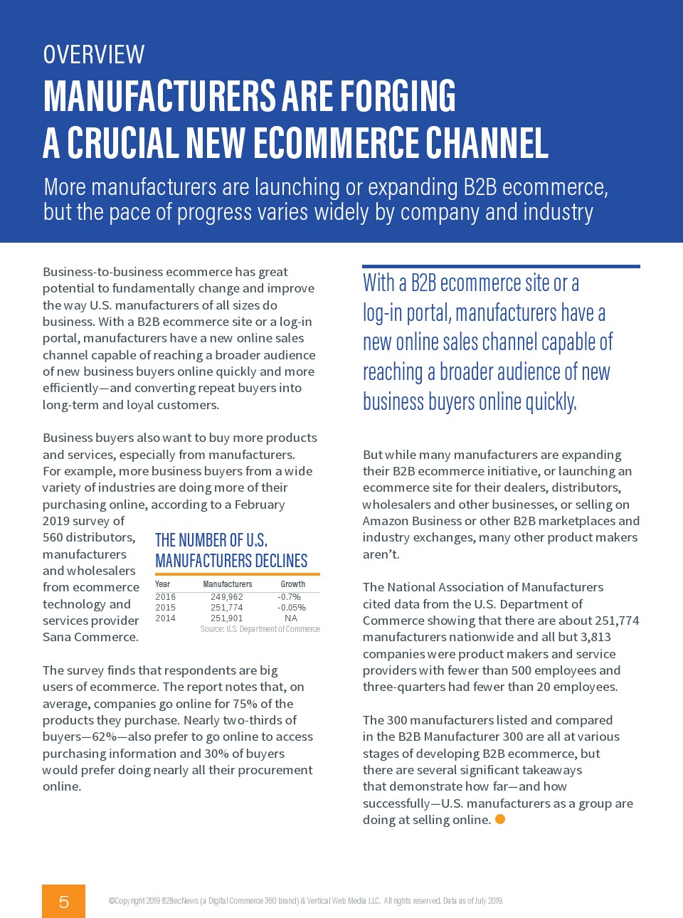 B2BecNews：2019年B2B制造商300调查