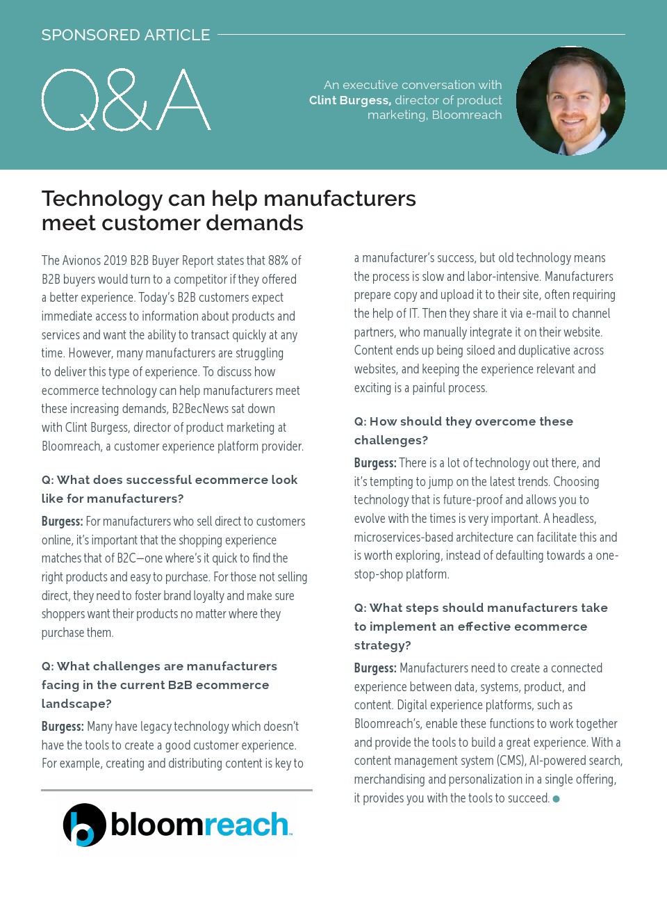 B2BecNews：2019年B2B制造商300调查