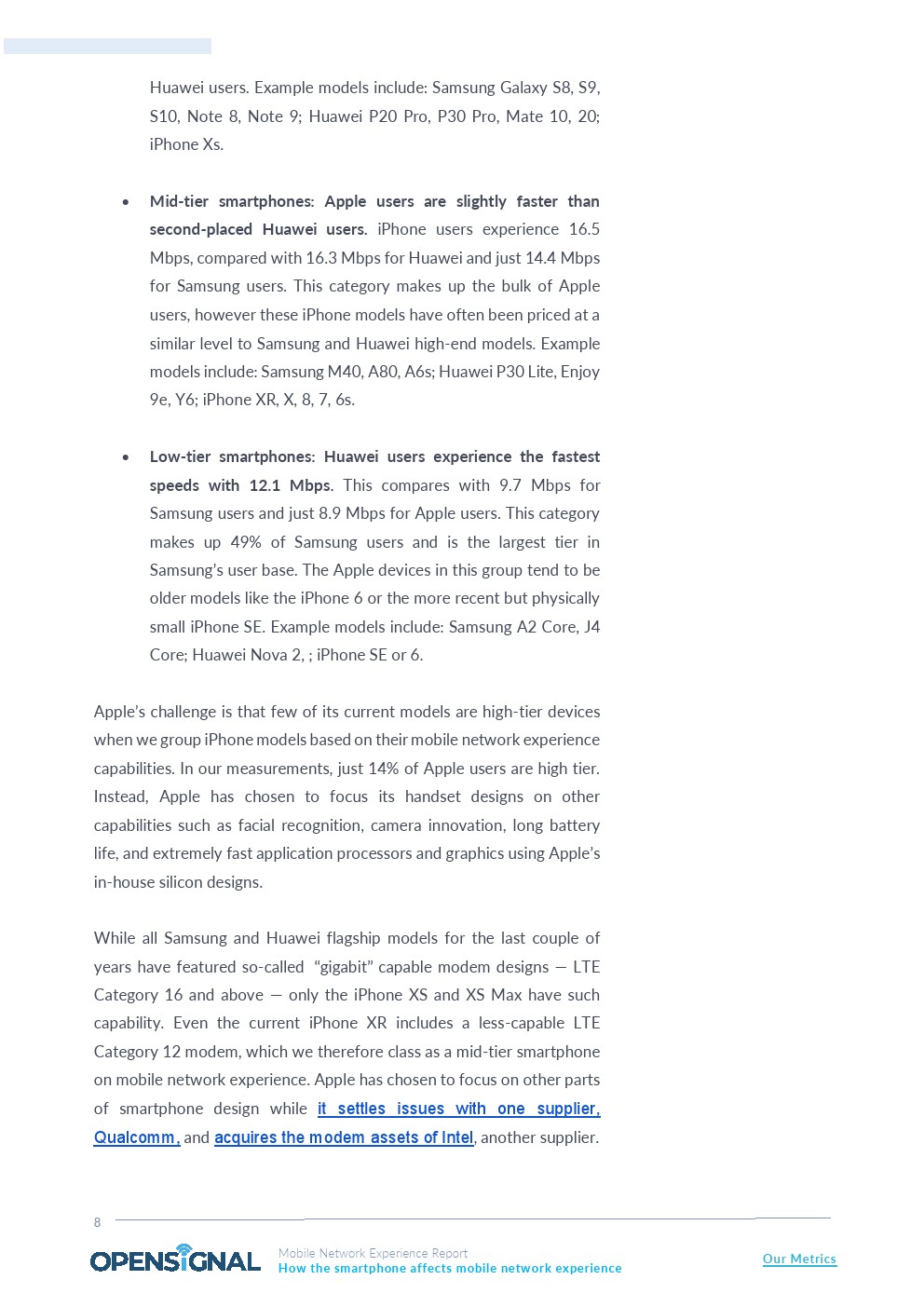 OpenSignal：美国三星用户下载速度比iPhone快8.2 Mbps