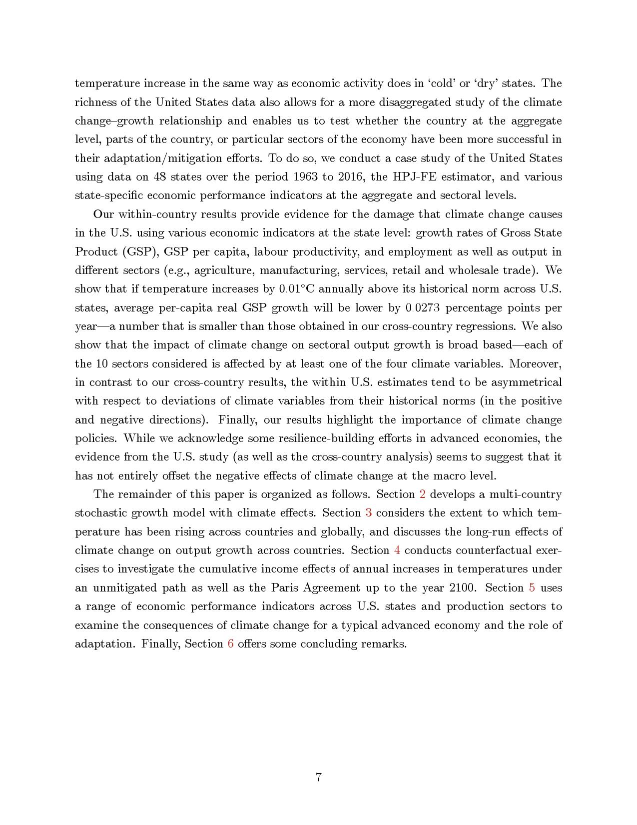 气候变化对宏观经济的长期影响：跨国分析