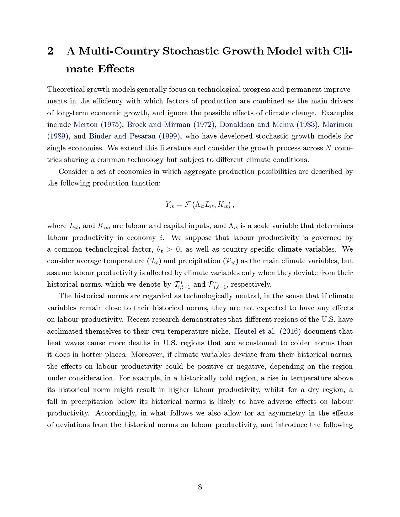 气候变化对宏观经济的长期影响：跨国分析