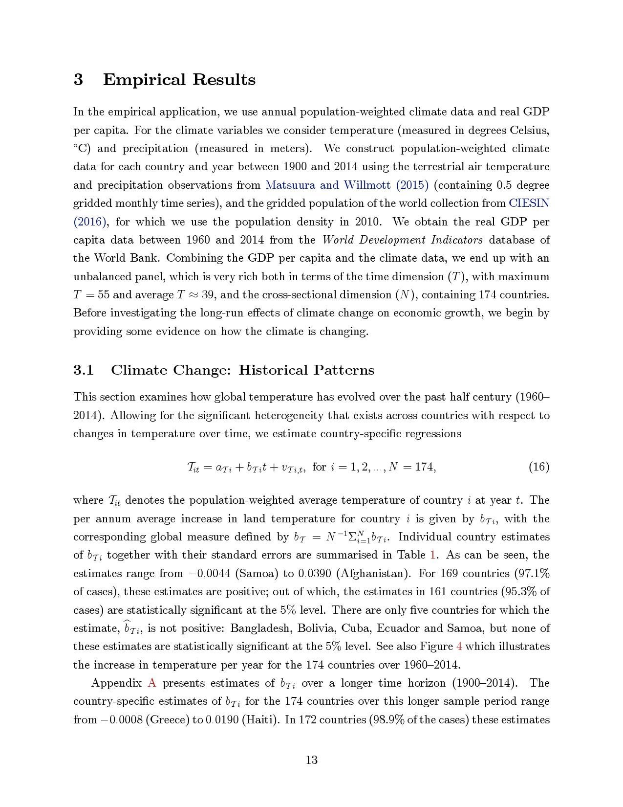 气候变化对宏观经济的长期影响：跨国分析