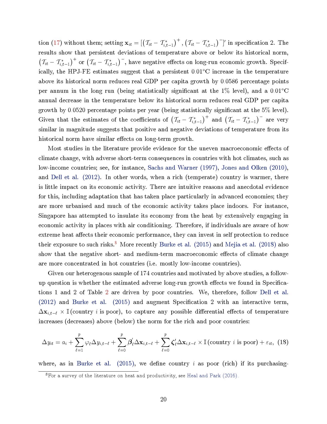 气候变化对宏观经济的长期影响：跨国分析